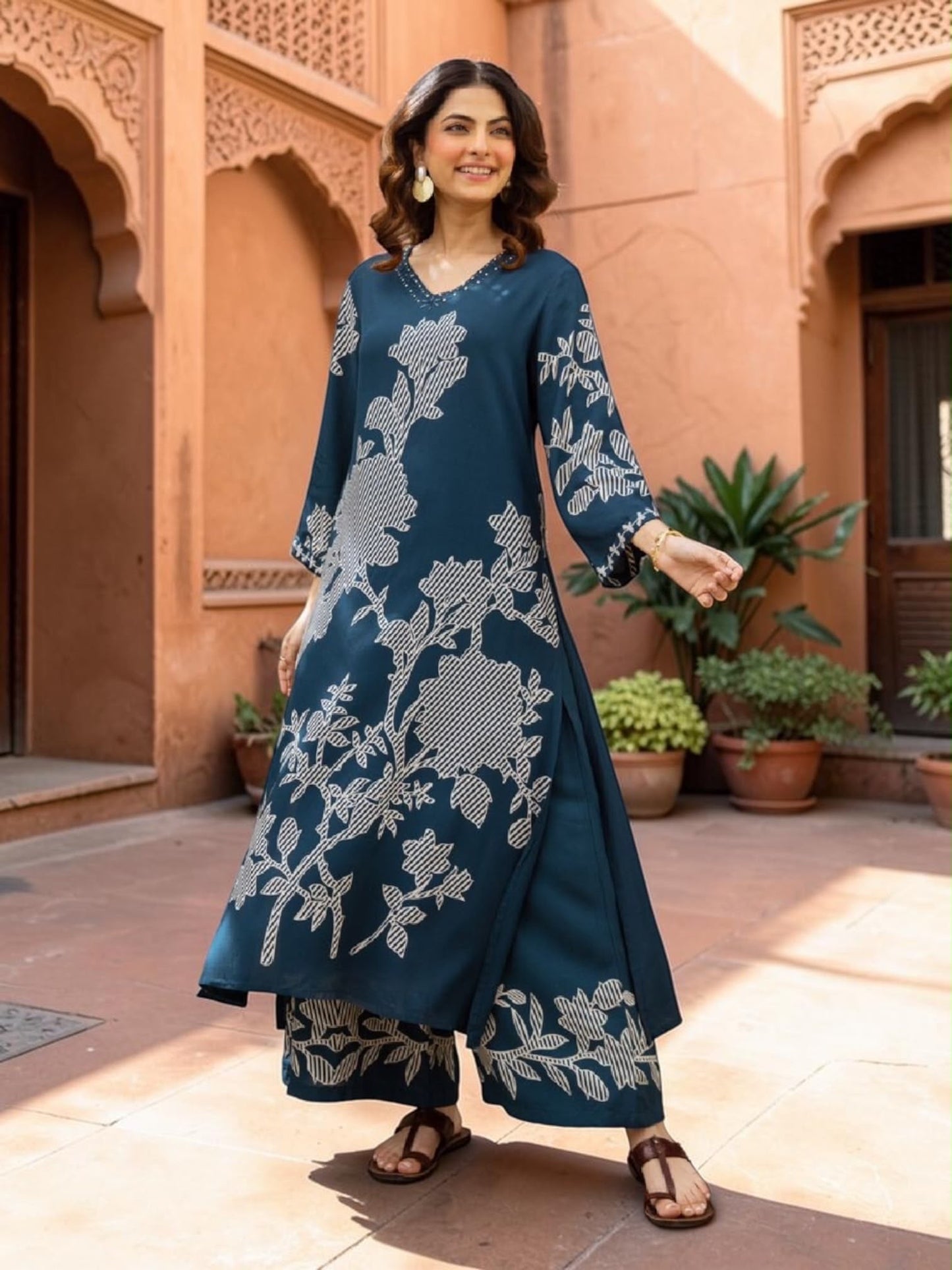 Rayon plazzo set