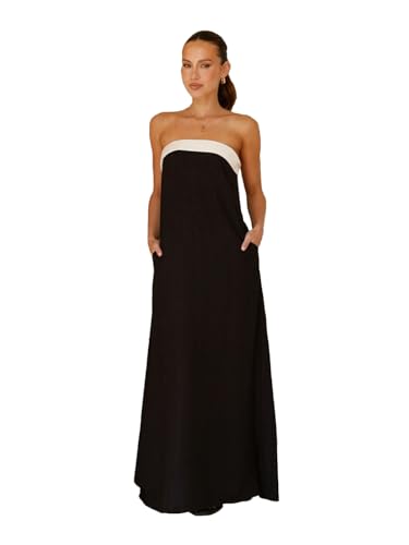 Rare WomenS dex A-Line Maxi Dress (Ep8161_Black
