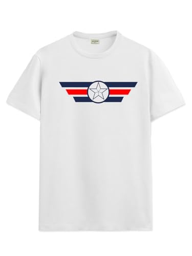 ADRO Mens Solid Regular Fit T-Shirt (RN24-CAP-WH_White