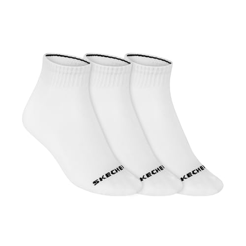 Skechers Men 3 Pack 1 2 Terry Ankle Socks