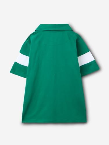 The Souled Store Superhero Boys Short Sleeves Collared Neck Green Graphic Printed Cotton Polo T-Shirts (2-8 Yrs)