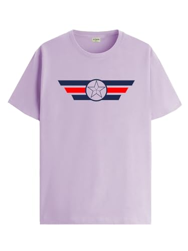 ADRO Mens Solid Regular Fit T-Shirt (RN24-CAP-PU_Purple