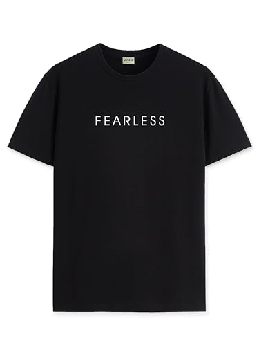 ADRO Mens Solid Regular Fit T-Shirt (RN24-FRL-BL_Black