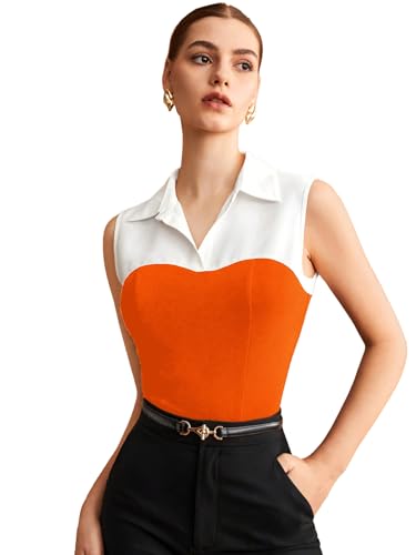 RARE Womens Solid Slim Fit Blouse (EP8173B_Orange