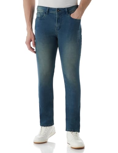 INKD Mens Regular Jeans (INKAW23MJN-020_Indigo-Tropical Lagoon
