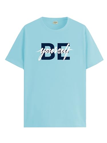 ADRO Mens Solid Regular Fit T-Shirt (RN24-BYO-MI_Mint