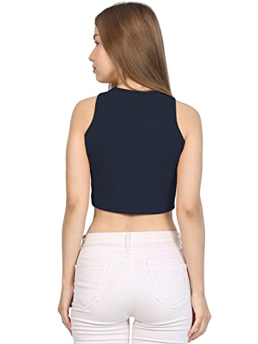 TAGAS Skinny Fit wome Western Tank Tops for Womens and Girls| (C5P-51_Navy Blue