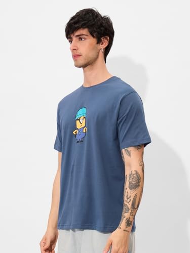 The Souled Store Official Minions Originals: I Love Gru Men And Boys Short Sleeve Round Neck Graphic Printed Regular Fit Cotton