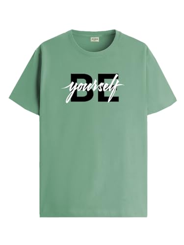 ADRO Mens Solid Regular Fit T-Shirt (RN24-BYO-PT_Pista