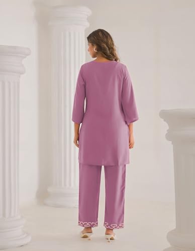 SHIENZY Ethnic Co-Ord Set | Casual Pant Top for Women | Fancy Kurta Set | Full Dress Pair | Stylish Kurti Outfit | Co-Ordination