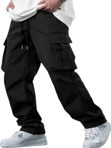 Indoprimo MenS Regular Casual Pants (B0Dfpkwp7B_Black