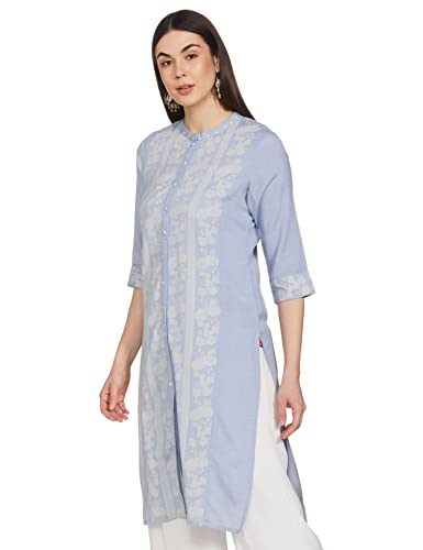 W for Woman Rayon Button Down Kurta for Women