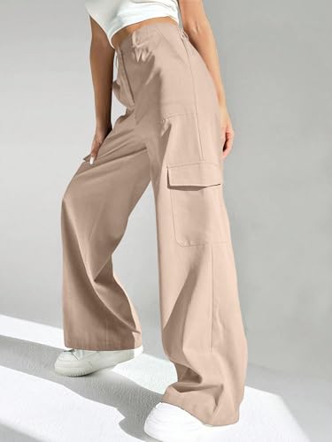 Greciilooks Women Cargo Pant Cream