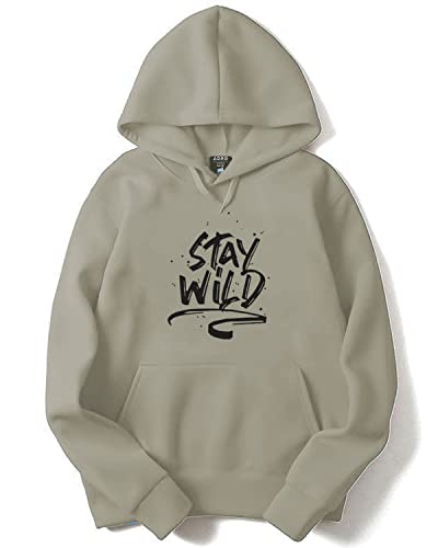 ADRO Mens Cotton Hooded Sweatshirt (H20-M-SWW-CH_Beige_XL)