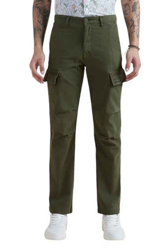 Allen Solly Men Solid Casual Cargo Pants