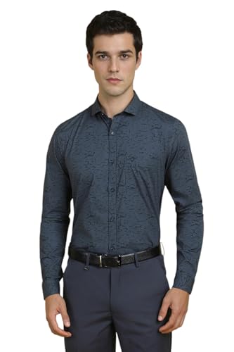 Allen Solly Men Slim Fit Printed Formal Cotton Full Sleeve Shirt