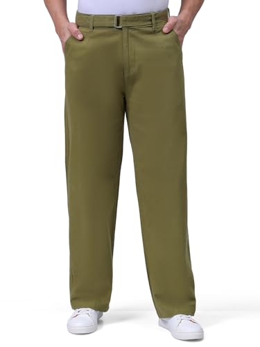 The Indian Garage Co Men Baggy Solid Mid-Rise Trousers