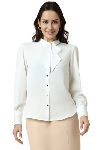 Allen Solly Women Formal Cotton Full Sleeve Stretch Skirt