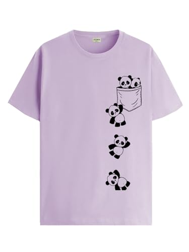 ADRO Mens Solid Regular Fit T-Shirt (RN24-POC-PU_Purple