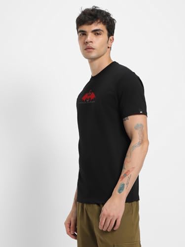 Bewakoof MenS Printed 100% Cotton T-Shirt - Regular Fit, Round Neck, Half Sleeves