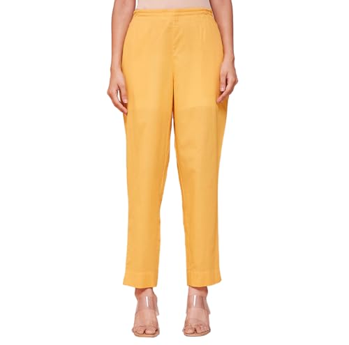 Fabindia WomenS Regular Ethnic Pant (2126407Yellow_Yellow