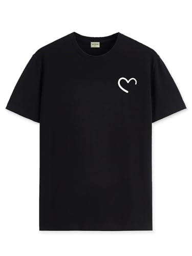 ADRO Mens Solid Regular Fit T-Shirt (RN24-STICK-HALF-BL_Black