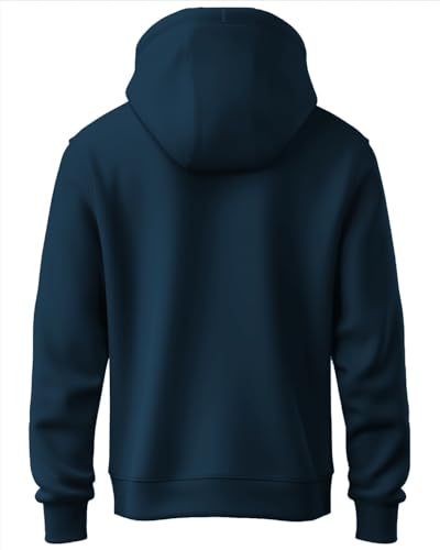 ADRO Men's Printed Hoodie, Cotton, Grey, Size 34, Model H24-PLN-GR