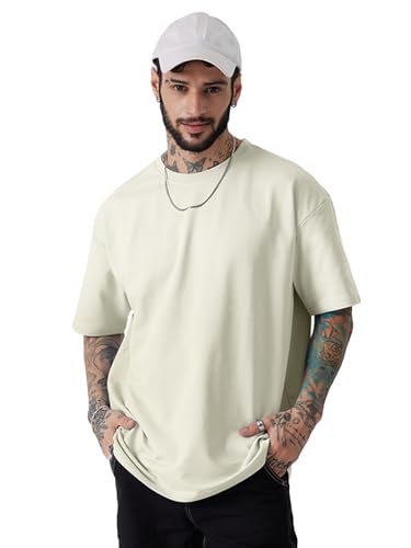 The Souled Storesolids: Off Whiteoversized T-Shirts