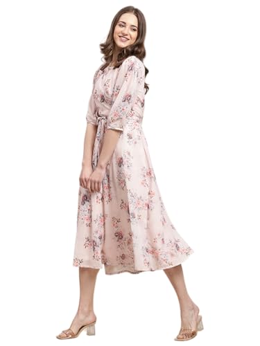 Preneum WomenS Maxi Fit & Flare Latest Style Print Georgette Regular Sleeves Casual Summer Maxi | Festival & Occasion, Baby Pin