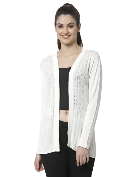 Style Quotient Women White Solid Shrug