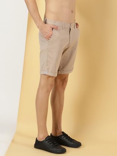 Thomas Scott Mens Regular Shorts (TSB019_Light Brown
