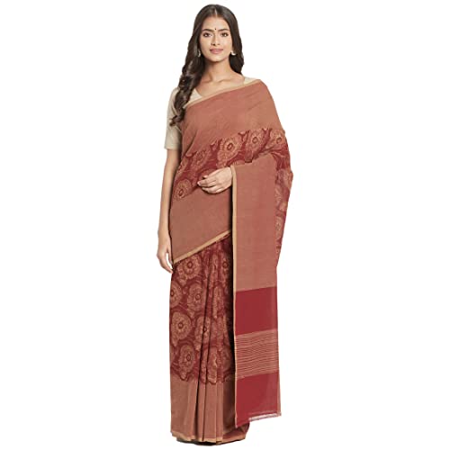 Fabindia Women Printed Cotton Kalamkari Sari Floral_Freesize