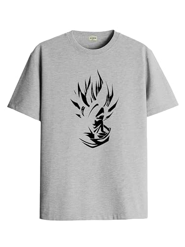 ADRO Mens Solid Regular Fit T-Shirt (RN24-GOK-GR_Grey