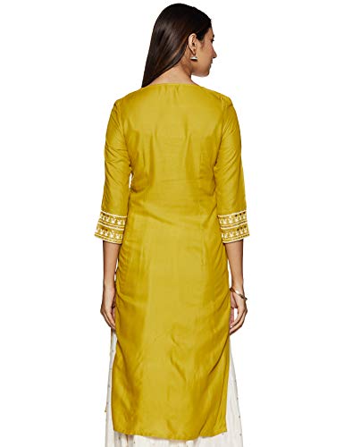 W for Woman Rayon Straight Placement Kurta