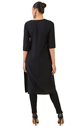 Soch Women's Viscose Embroidered Regular Kurta