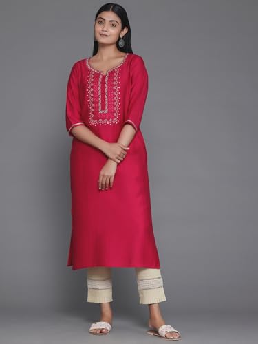Libas Women's Silk Printed Straight Kurtas