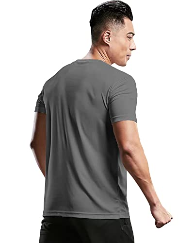 EYEBOGLER Mens Round Neck Half Sleeve Solid Dry Fit Tshirt Pack of 1