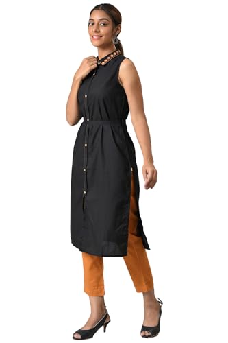 Aurelia WomenS Cotton Kurta, Trouser (22Onas13273-604155_Black