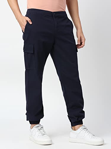 Thomas Scott Mens Solid Slim Fit Trouser Navy