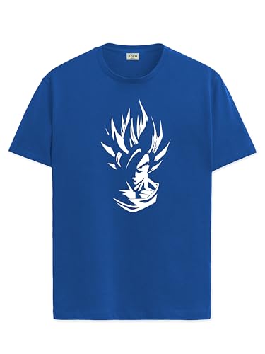 ADRO Mens Solid Regular Fit T-Shirt (RN24-GOK-RB_Royal Blue