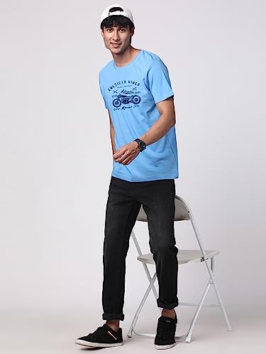 ADRO Men's Regular Fit T-Shirt (RNR-M-AME-SK)