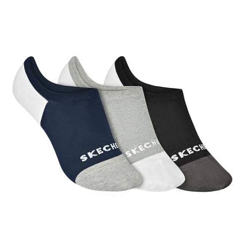 Skechers Men Pack Of 3 Plain Non Terry Liner Socks