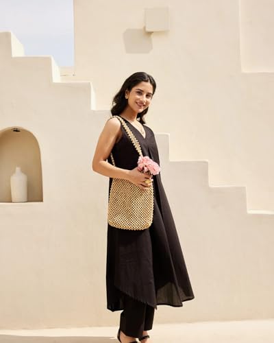 FABNEX Kurta Set for Women | Women Kurta | Women Kurta Sets Kurtis | Women Kurta Pant Set | Women Kurta Pant Set Women (K-114-Bl
