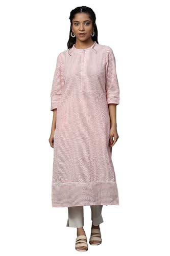 Aurelia Women'S Cotton Blend Regular Kurta (24Fea15005-704848_Couch Shell