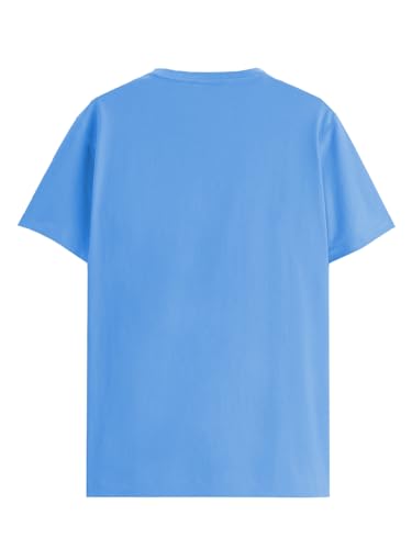 ADRO Men's Solid Regular Fit T-Shirt (RN24-INV-SK_Sky Blue