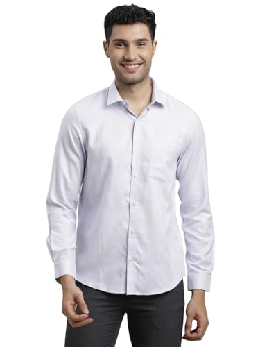 Turtle Men 100% Cotton Slim Fit Light Blue Formal Shirt