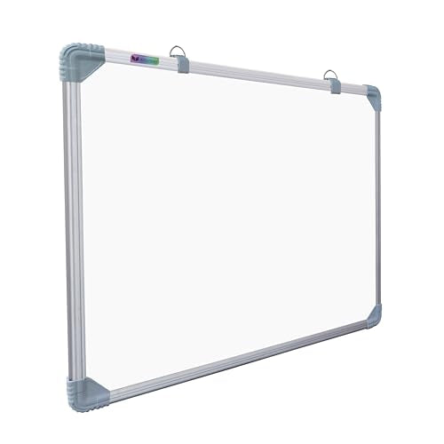 Eduway 2x2 Feet Kunj Non-Magnetic Double-Sided White Board and Chalkboard | Ideal Use for Home, Office, Kids with Sliding Hangin