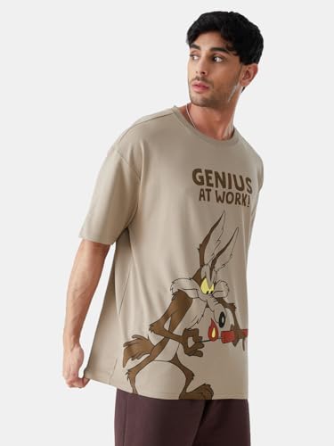 The Souled Store|Official Looney Tunes: Magic Mushroom Mens And Boys Oversized T-Shirts|Half Sleeve|Loose Fit Graphic Printed| 8