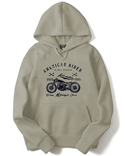 ADRO Mens Fleece Hooded Hoodie (H-M-AME-CH_Beige_XL)