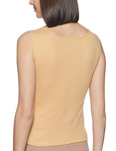 Rupa Softline Regular Fit Women Super Combed Cotton Tank top, Stretchable and Body-Hugging, Solid Color,Pack of 3 (221-3P_Skin 0